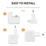 2 Stück XJ01 Netzteil für iPad 10W 12W Charger & MacBook Series Charger, EU-Stecker – Bild 5