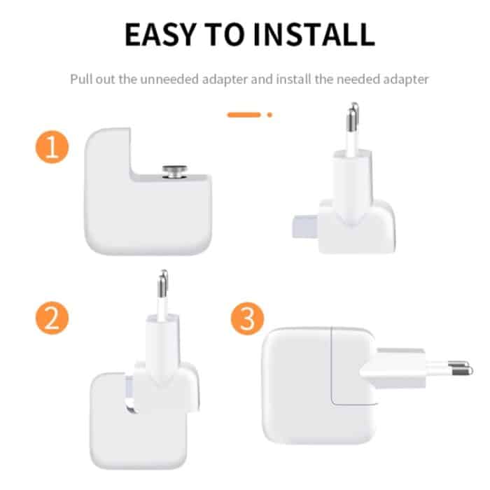 2 Stück XJ01 Netzteil für iPad 10W 12W Charger & MacBook Series Charger, EU-Stecker – Bild 5