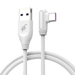 ENKAY Hat-Prince ENK-CB109 5A USB auf USB-C / Typ-C 90-Grad-Winkel-Silikon-Datensynchronisierungs-Schnellladekabel