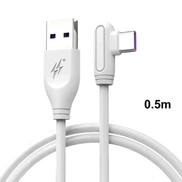 ENKAY Hat-Prince ENK-CB109 5A USB auf USB-C / Typ-C 90-Grad-Winkel-Silikon-Datensynchronisierungs-Schnellladekabel – Bild 8