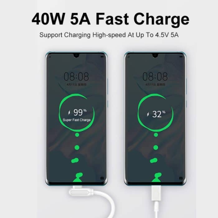 ENKAY Hat-Prince ENK-CB109 5A USB auf USB-C / Typ-C 90-Grad-Winkel-Silikon-Datensynchronisierungs-Schnellladekabel – Bild 2