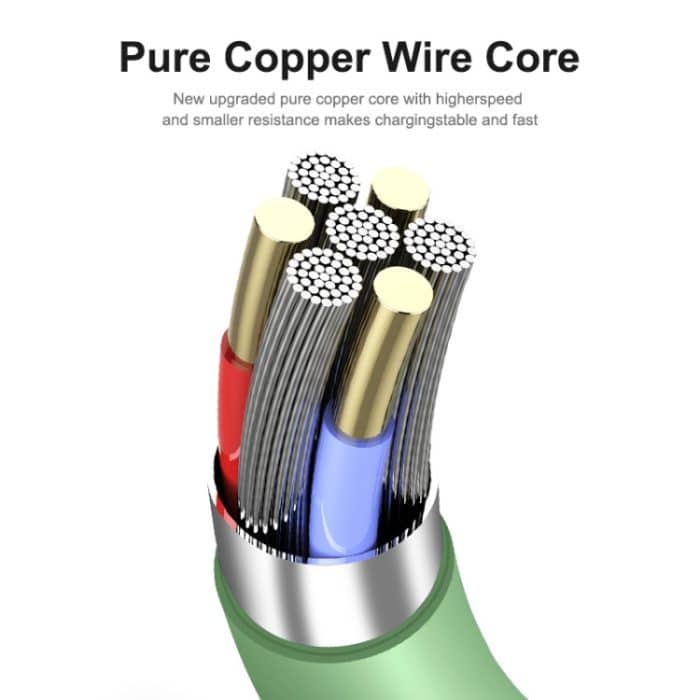 ENKAY Hat-Prince ENK-CB1102 3A USB auf USB-C / Typ-C Silikon-Datensynchronisierungs-Schnellladekabel, Kabellänge: 1,8 m – Bild 4
