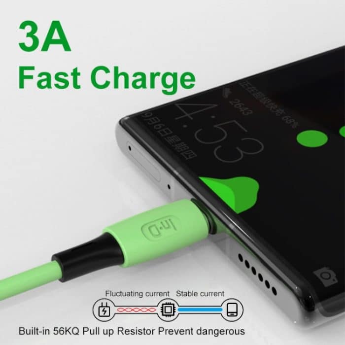 ENKAY Hat-Prince ENK-CB1102 3A USB auf USB-C / Typ-C Silikon-Datensynchronisierungs-Schnellladekabel, Kabellänge: 1,8 m – Bild 6