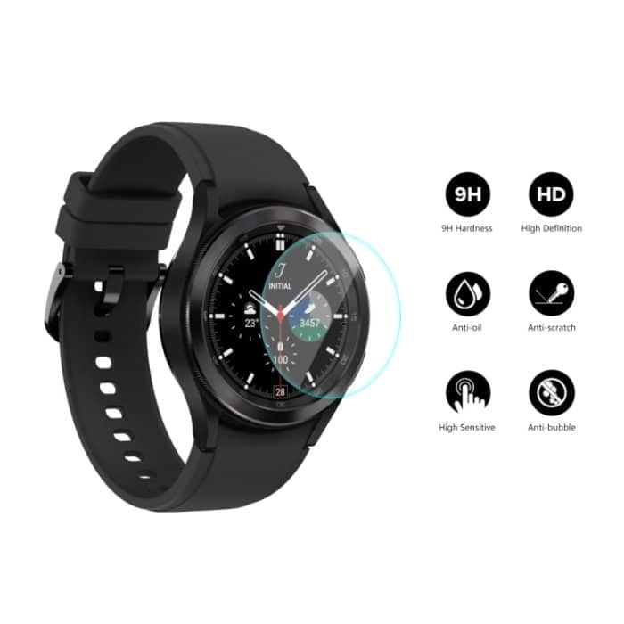 Für Samsung Galaxy Watch4 Classic 46 mm ENKAY Hat-Prince 0,2 mm 9H 2,15 D gebogene Kante gehärtetes Glas Displayschutzfolie Uhrenfolie, 1 PCS, 2 PCS, 5 PCS, 10 PCS – Bild 2