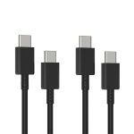 XJ-69 2 Stück 1 m 3 A USB-C / Typ C auf Typ C TPU-Lade- und Synchronisierungsdatenkabel für Mobiltelefone