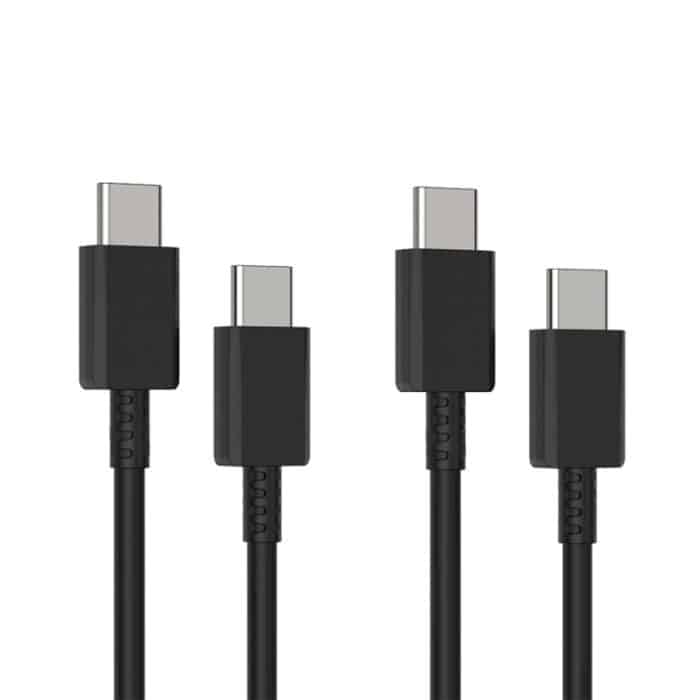 XJ-69 2 Stück 1 m 3 A USB-C / Typ C auf Typ C TPU-Lade- und Synchronisierungsdatenkabel für Mobiltelefone – Bild 1