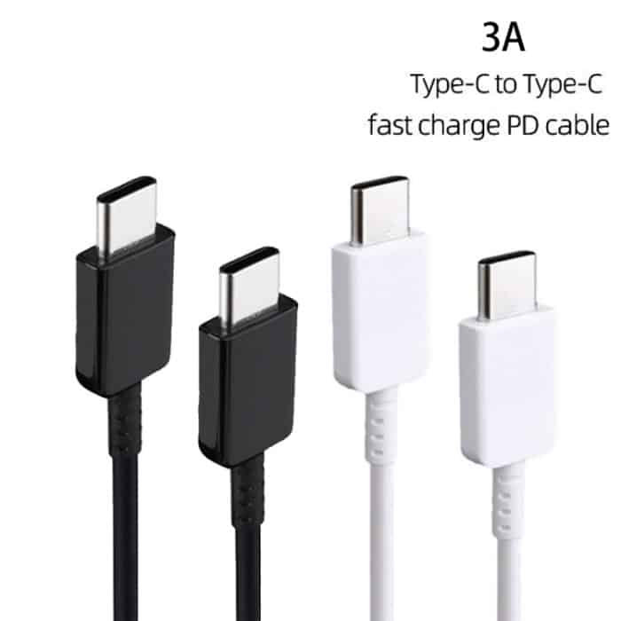 XJ-69 2 Stück 1 m 3 A USB-C / Typ C auf Typ C TPU-Lade- und Synchronisierungsdatenkabel für Mobiltelefone – Bild 2