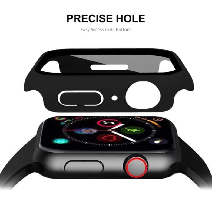 ENKAY Hat-Prince 2-in-1-PC-Rahmen + 9H-Hartglasschutz mit vollständiger Abdeckung für Apple Watch Series 7 41 mm – Bild 4