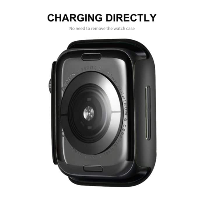 ENKAY Hat-Prince 2-in-1-PC-Rahmen + 9H-Hartglas-Schutzhülle mit vollständiger Abdeckung für Apple Watch Series 7 45 mm – Bild 3