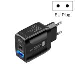 PD25W USB-C / Typ-C + QC3.0 USB Dual Ports Schnellladegerät, EU-Stecker