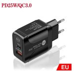 PD25W USB-C / Typ-C + QC3.0 USB Dual Ports Schnellladegerät, EU-Stecker – Bild 7