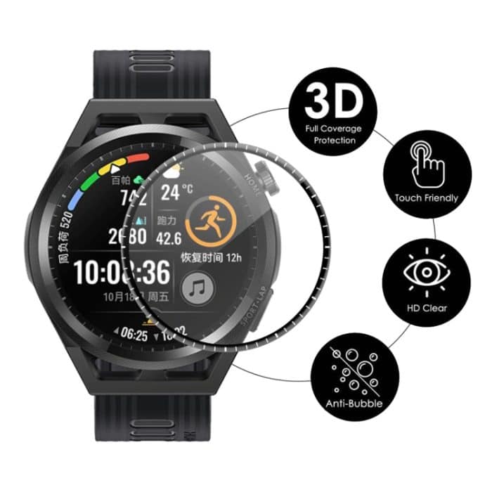 Für Huawei Watch GT Runner 46 mm ENKAY Hat-Prince 3D Full Coverage Soft PC gebogene Kante + PMMA HD Displayschutzfolie, 1 PC, 2 PCS, 5 PCS, 10 PCS – Bild 2