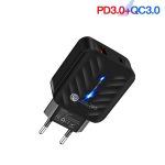 PD03 20W Typ-C + QC3.0 USB-Ladegerät mit Kontrollleuchte, EU-Stecker – Bild 7