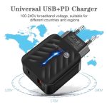 PD03 20W Typ-C + QC3.0 USB-Ladegerät mit Kontrollleuchte, EU-Stecker – Bild 5