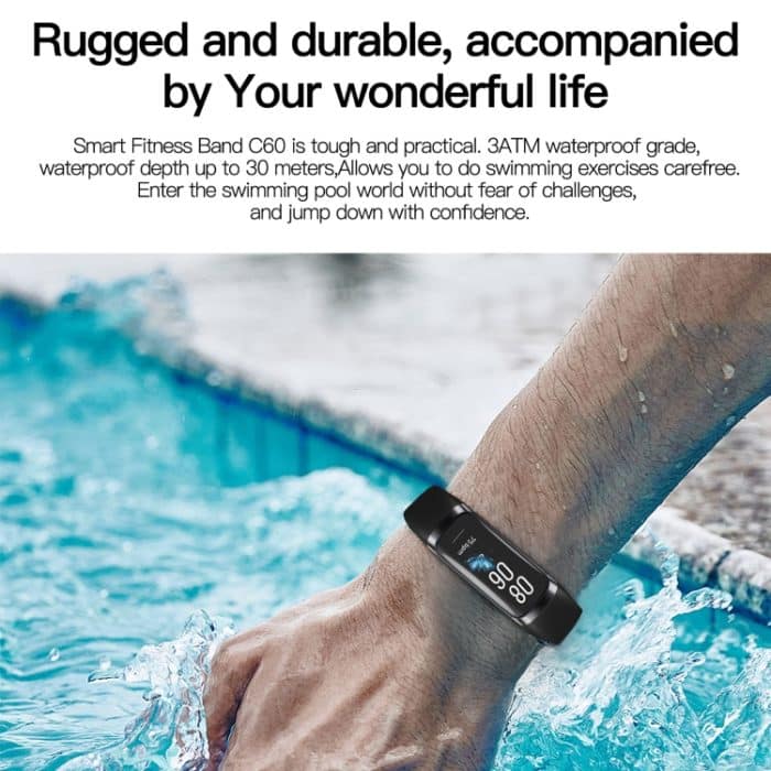 C60 IP67 Wasserdichtes 1,1-Zoll-Smart-Fitnessband – Bild 5