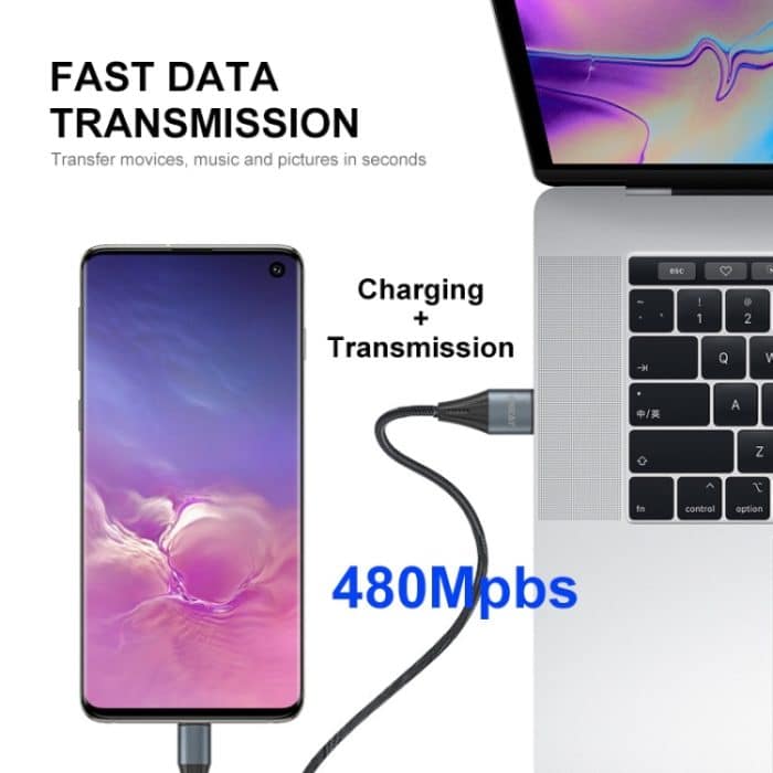 ENKAY 66W USB auf USB-C / Typ-C Full Protocol 6A Schnelllade-Datenkabel – Bild 4