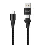 Enkay PD100W 2 in 1 USB-A / USB-C zu Typ-C 5A schnelles Ladekabel, Länge: 1M