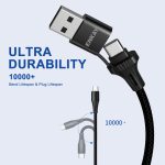 Enkay PD100W 2 in 1 USB-A / USB-C zu Typ-C 5A schnelles Ladekabel, Länge: 1M – Bild 6