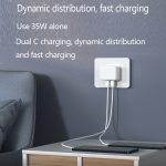 PD 35W Dual USB-C / Typ-C-Port-Ladegerät mit 1M Typ-C bis 8-Pin-Datenkabel, EU-Stecker – Bild 7