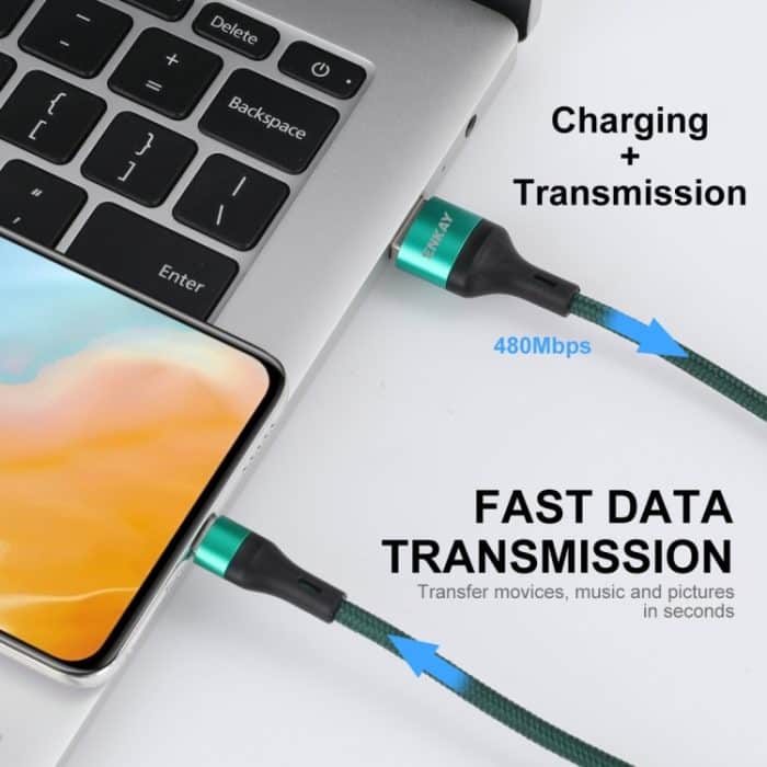 ENKAY 1 m USB 3.0 auf USB-C / Typ-C 5A Superschnelles Lade-Synchronisierungsdatenkabel – Bild 5