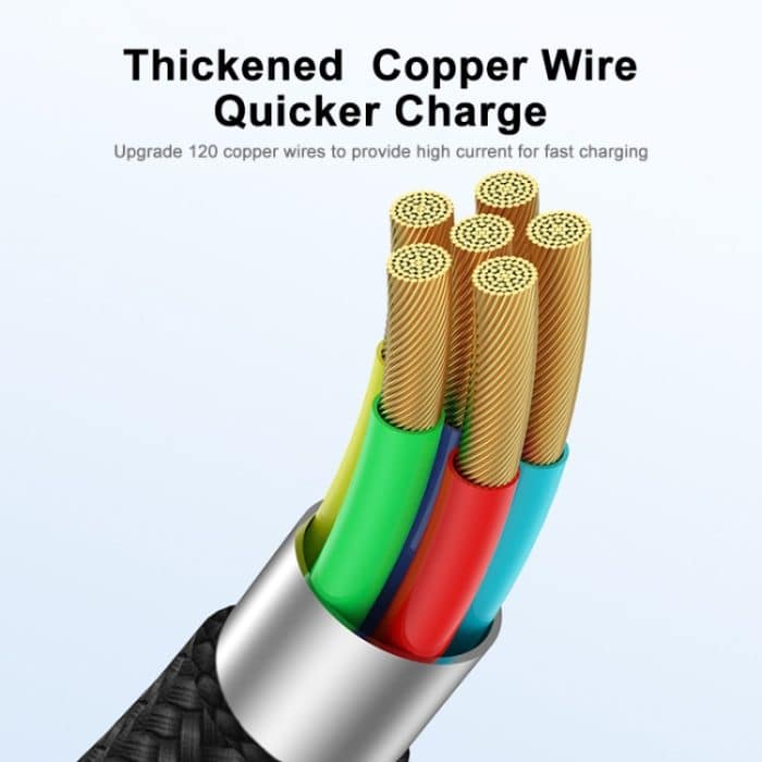 ENKAY Hat-Prince PD100W 2-in-1 USB 3.0 / Typ-C auf Typ-C 6A Superschnelllade-Datenkabel – Bild 8