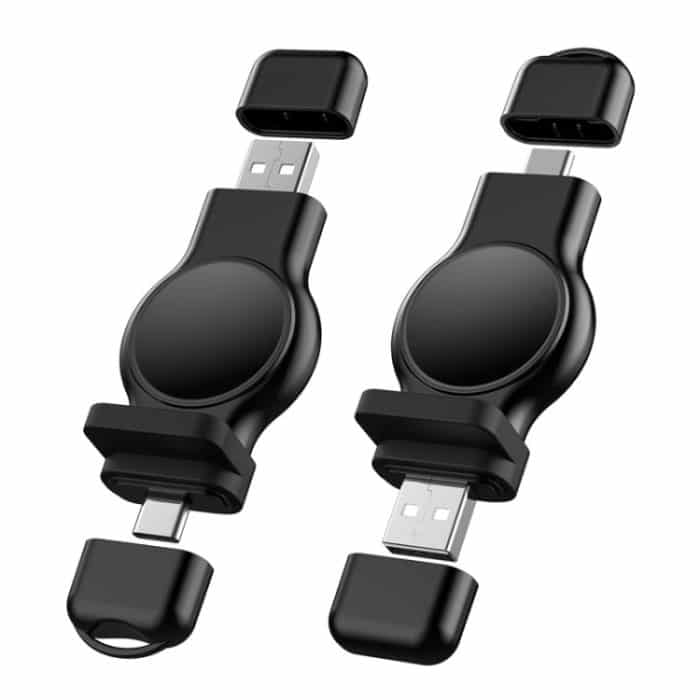 A05 2 in 1 Type C / USB-C zu USB-A Magnetic Quick Wireless Charger für Apple Watch – Bild 2