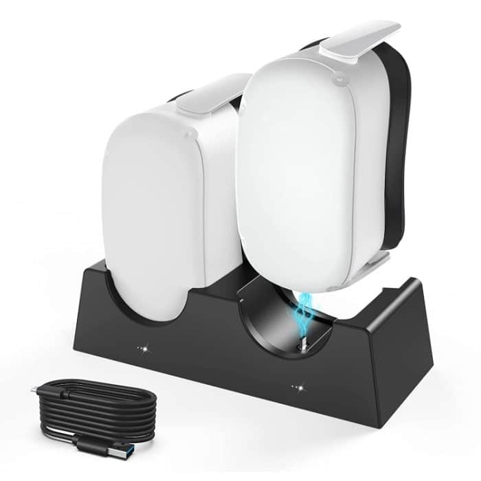 Für Oculus Quest 2 VR-Ladestation VR-Zubehör Host-Aufbewahrungshalterung Doppel-Ladestation – Bild 4