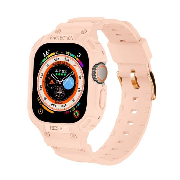 Für Apple Watch Ultra 49 mm JUNSUNMAY Integriertes TPU-Gehäuse, verstellbares elastisches Uhrenarmband – Bild 1