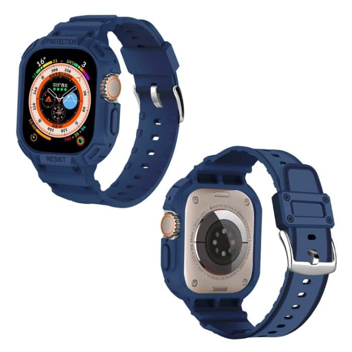 Für Apple Watch Ultra 49 mm JUNSUNMAY Integriertes TPU-Gehäuse, verstellbares elastisches Uhrenarmband – Bild 3