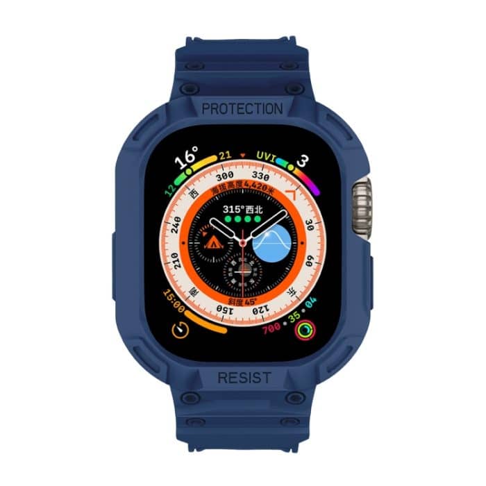 Für Apple Watch Ultra 49 mm JUNSUNMAY Integriertes TPU-Gehäuse, verstellbares elastisches Uhrenarmband – Bild 4