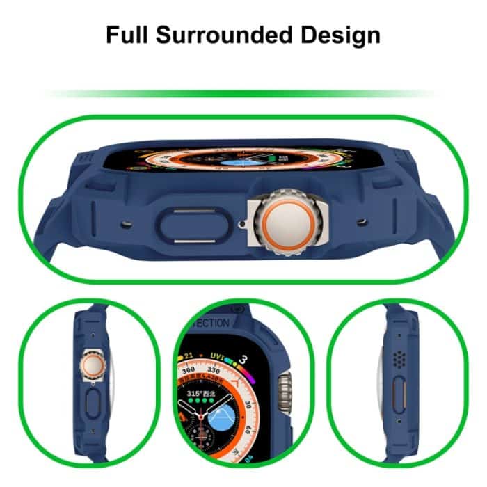 Für Apple Watch Ultra 49 mm JUNSUNMAY Integriertes TPU-Gehäuse, verstellbares elastisches Uhrenarmband – Bild 6