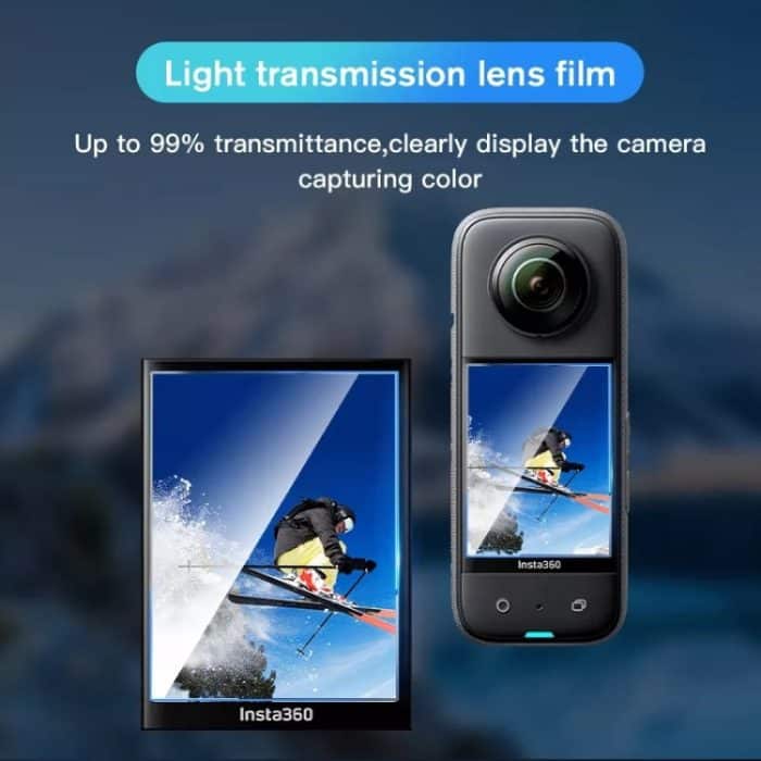 Für Insta360 X3 2 Stück transparenter HD-gebogener Schutzfilm – Bild 3