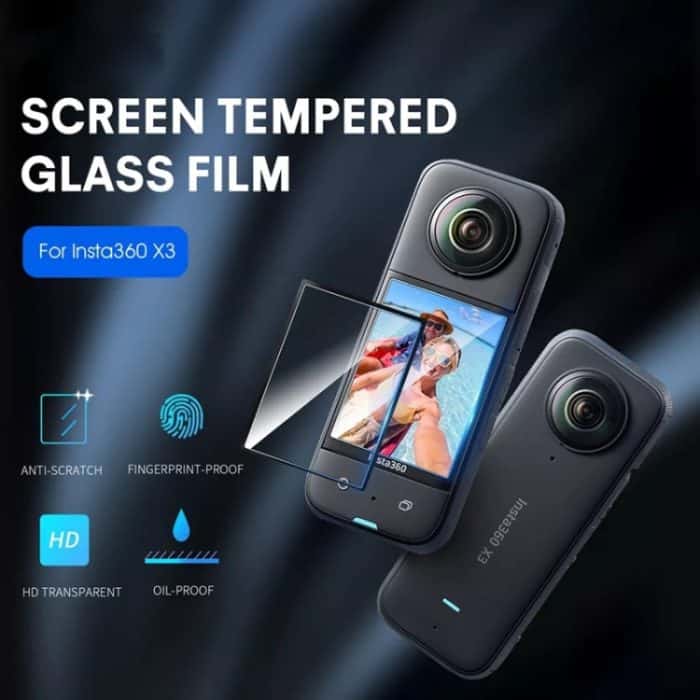 Für Insta360 X3 2 Stück transparenter HD-gebogener Schutzfilm – Bild 4