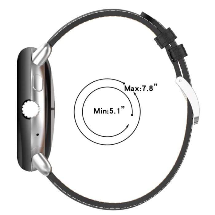 Ledergeprägtes Nähuhrenarmband, For Google Pixel Watch – Bild 3