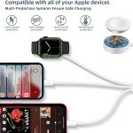 Für Apple Watch Serie & iPhone 3 in 1 USB Magnetisches Ladekabel 4ft/1.2m – Bild 2