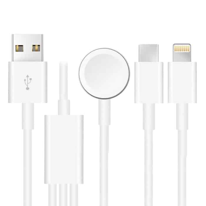 SYA0021134.jpg Für Apple Watch Series & iPhone & Phone mit Typ-C-Anschluss 3-in-1-magnetisches USB-Ladekabel 1,2 m – Bild 1