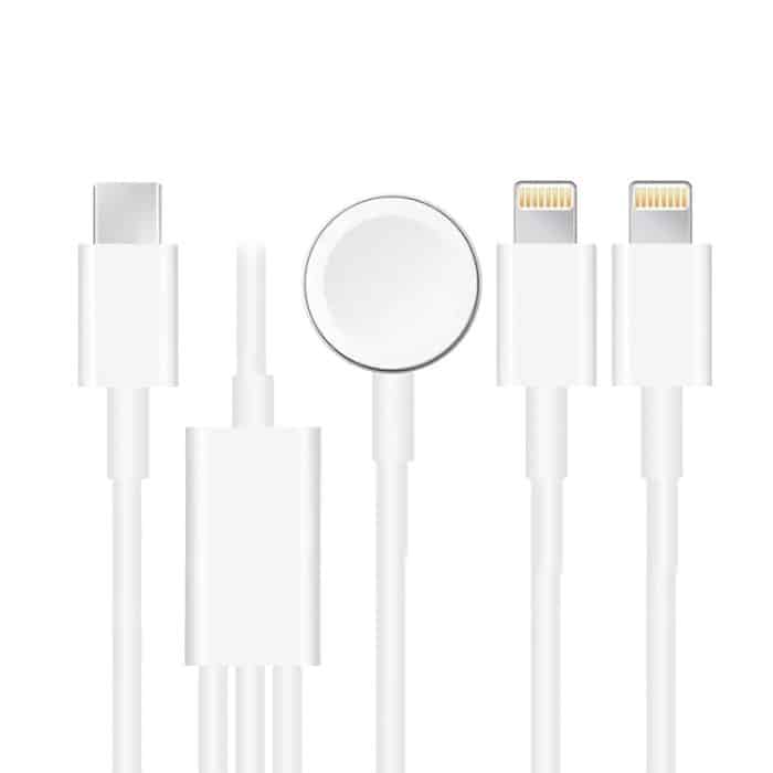 SYA0021136.jpg Für Apple Watch Series & iPhone 3 in 1 Type-C Magnetisches Ladekabel 4ft/1.2m – Bild 1