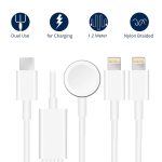 Für Apple Watch Series & iPhone 3 in 1 Type-C Magnetisches Ladekabel 4ft/1.2m – Bild 3