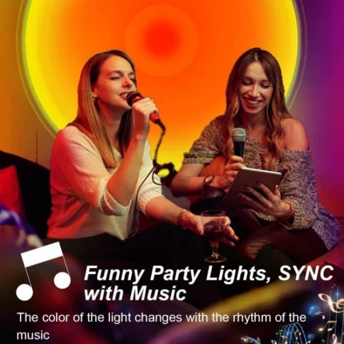 RLD-021 Rainbow Sunset Projektor LED USB Bluetooth Wifi RGB Nachtlicht – Bild 3