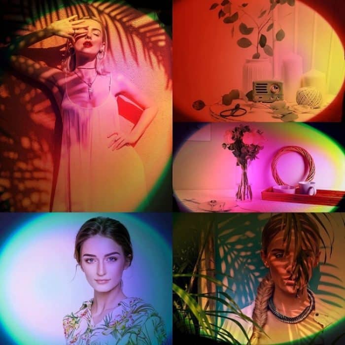 RLD-021 Rainbow Sunset Projektor LED USB Bluetooth Wifi RGB Nachtlicht – Bild 5