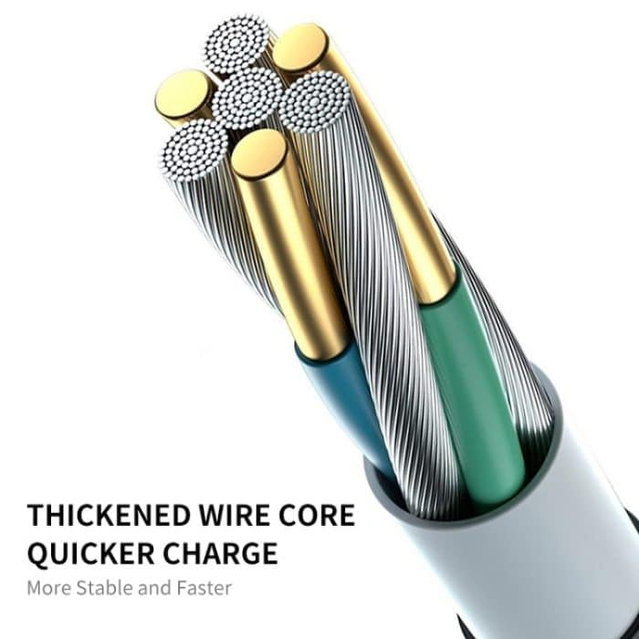 ENKAY Hat-Prince 3 in 1 6A USB auf 8Pin+Typ-C+Micro USB Supper Schnelllade-Federkabel, Länge: 1,8 m – Bild 6