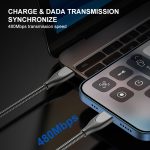 ENKAY ENK-CB132 USB zu USB-C / Typ-C Kohlenstoffstahlschlauchfeder 6A Supper Schnelllade-Datenkabel – Bild 3