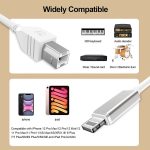 1m 8 Pin auf USB-B MIDI Kabel für iPad/iPhone Kompatibel mit iOS 10-14 – Bild 4