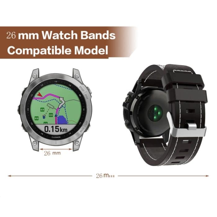 26-mm-Uhrenarmband aus genähtem Leder mit Stahlschnalle, For Garmin D2 Delta PX, For Garmin Tactix 7 Pro, For Garmin Tactix 7, For Garmin Fenix 7X, For Garmin Fenix 7X Solar, For Garmin Tactix Delta, For Garmin Enduro 2, For Garmin Enduro... – Bild 4