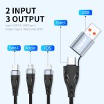 ENKAY ENK-CB135 5-in-1 65 W USB-A & USB-C auf 8 Pin / Typ-C / Micro USB Multifunktions-Ladekabel mit Kontrollleuchte – Bild 3