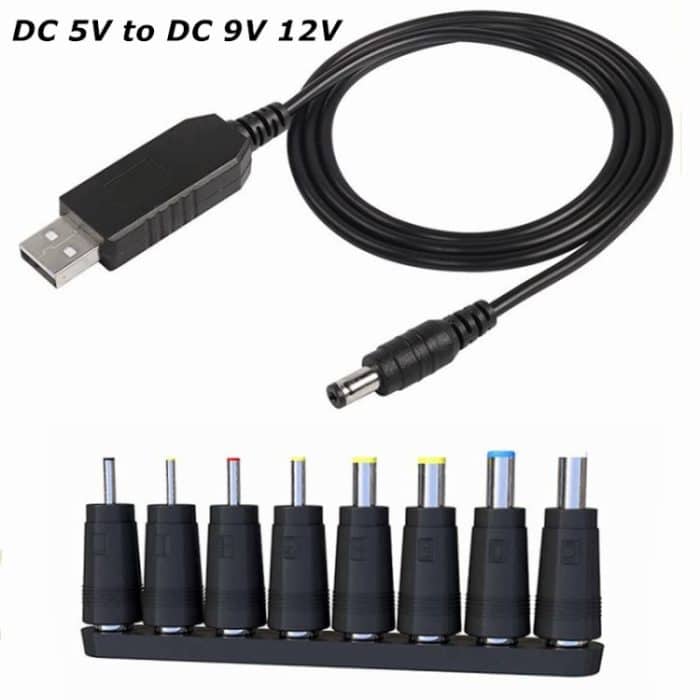 DC 5 V auf DC 9 V 12 V USB-Spannungsaufwärtswandlerkabel mit 1 A Aufwärts-Volt-Transformator-Leistungsreglerkabel mit LED-Anzeige – Bild 1