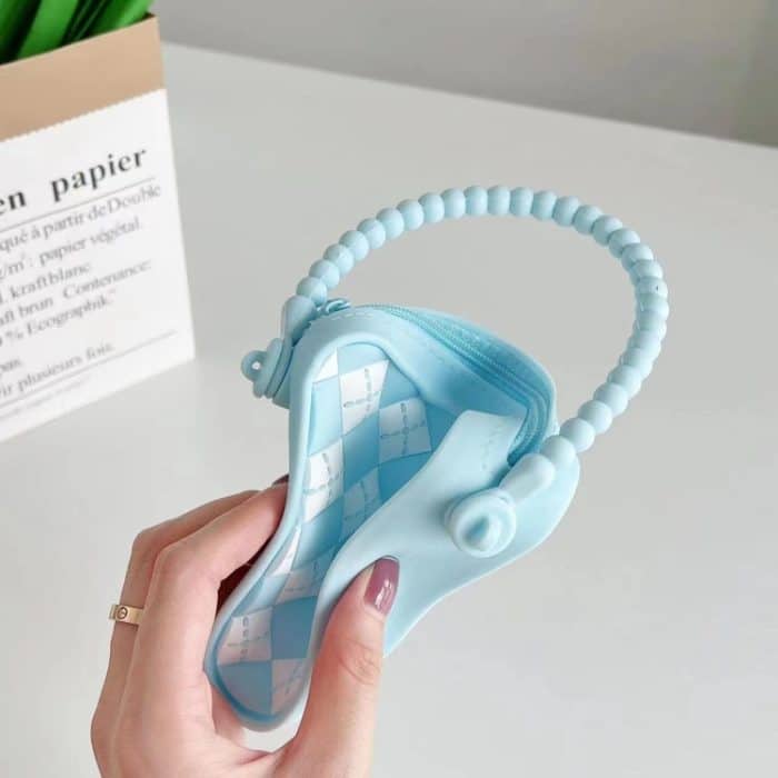 Diamantförmige tragbare Mini-Umhängetasche aus Silikon – Bild 6