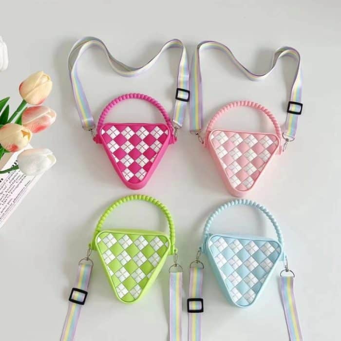 Diamantförmige tragbare Mini-Umhängetasche aus Silikon – Bild 10