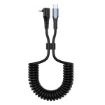 ENKAY 3A Ellenbogen-Expansionsfeder-Spiral-Schnelllade-Datenkabel, Länge: 1,5 m