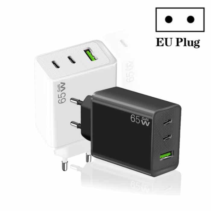 GaN PD65W Typ-C x 2 + USB3.0 Laptop-Adapter für Apple MacBook-Serie, EU-Stecker – Bild 2